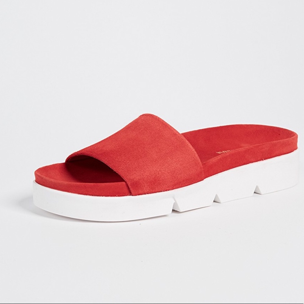 Stuart Weitzman women’s orange side sandals